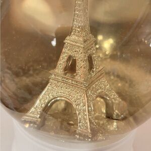 Gold Eiffel Tower Snow Globe Muic Box
